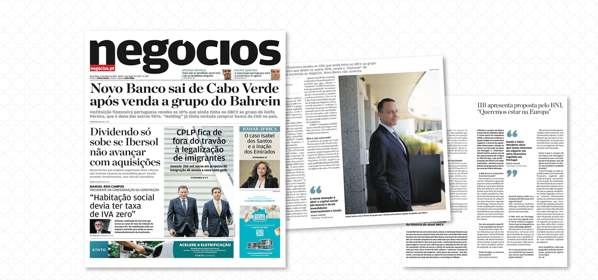 Jornal De Negocios interviews Sohail Sultan – Chairman iibGroup