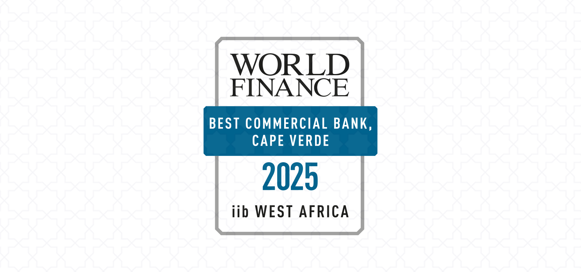O iib West Africa ganha o prêmio de Melhor Banco Comercial de 2025 pela World Finance